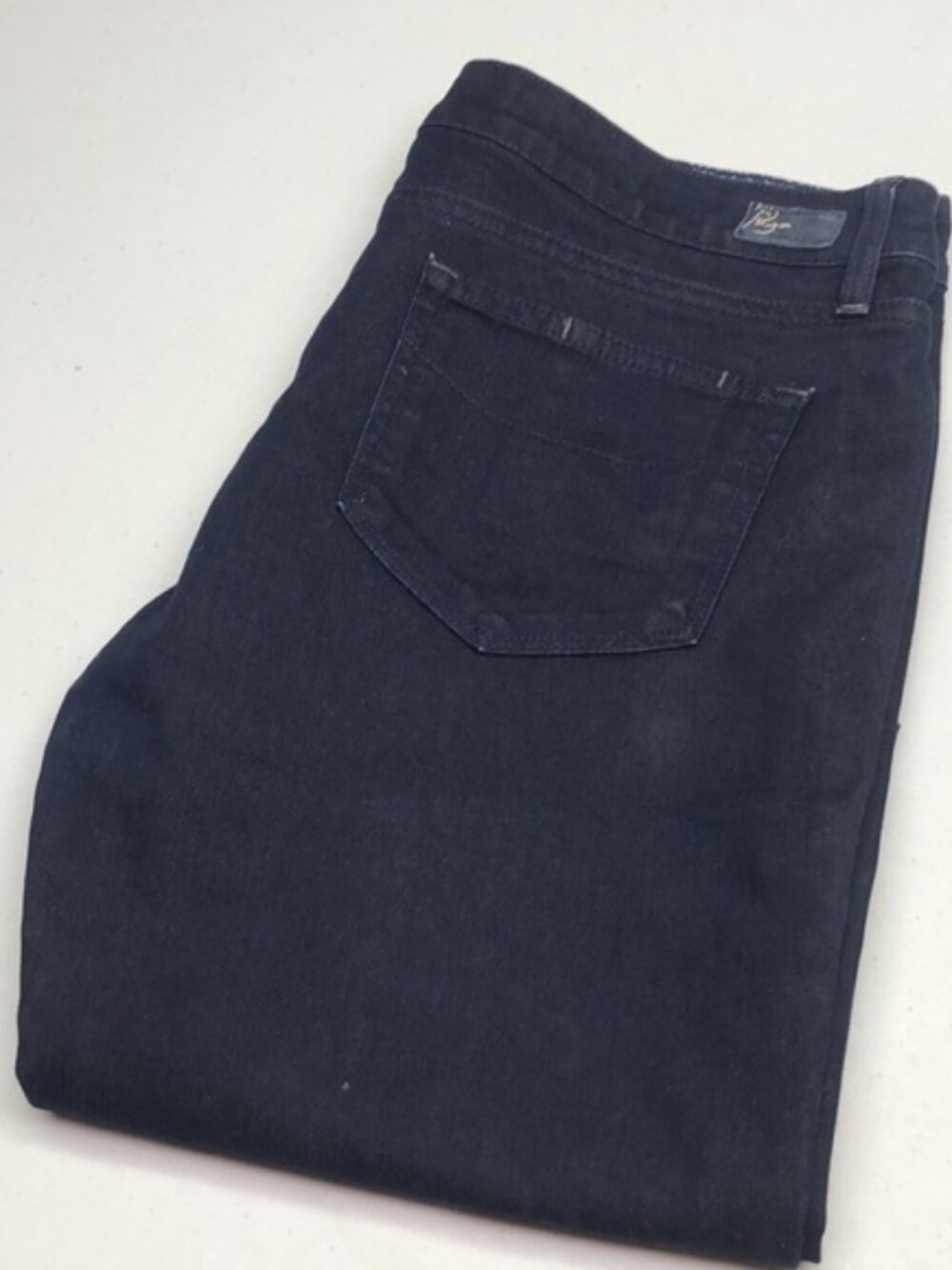 LIKE NEW PAIGE BLUE HEIGHTS LOW RISE SKINNY LEG JEANS 32x33 🇺🇸